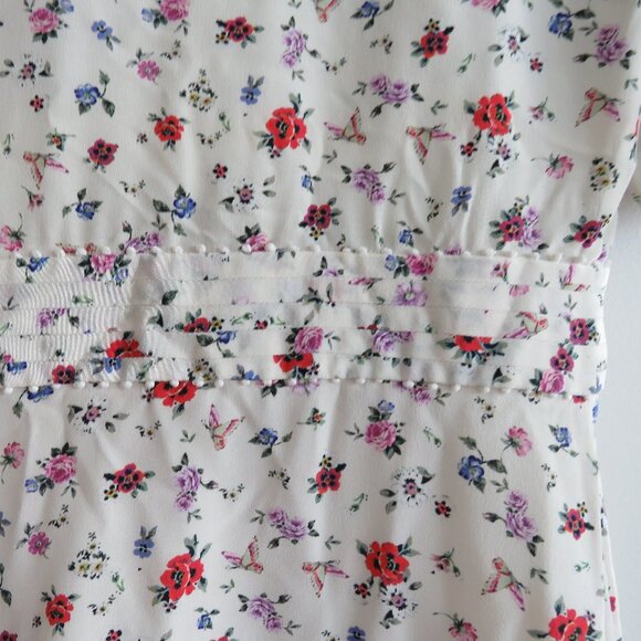 THE KOOPLES Mixed Print 100% Silk Ditsy Floral Flowy Mini Dress - Size XS - Picture 14 of 16